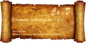Csomay Dorottya névjegykártya